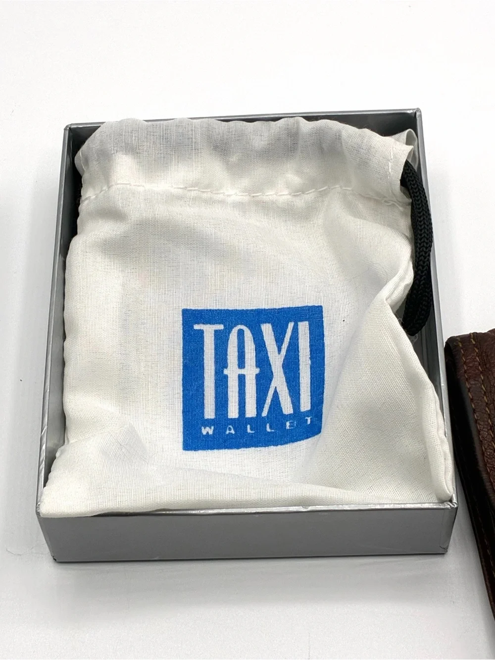 Vintage Original Taxi Wallet Brown Distressed Leather Coin Purse Snap Closure